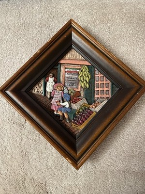 Vintage 1996 Woodgraph European Grocery Store New Orleans Street Scene Gallery