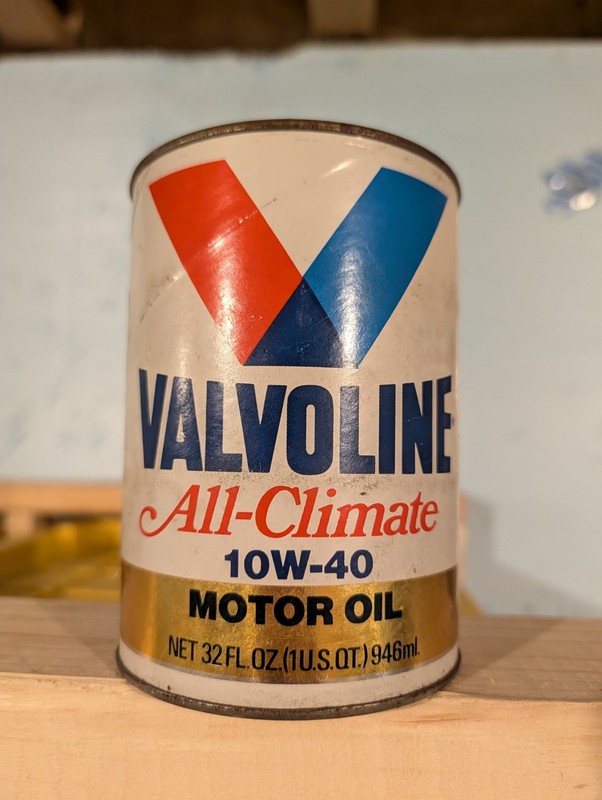 Vintage Valvoline 10-40 Oil Can Unopened