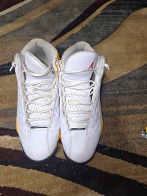 Jordan Air Jordan 13 Retro Mens US 10 White/Yellow/Black 414571-167