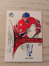 YANNICK WEBER (MONTREAL) 2009-10 SP AUTHENTIC FUTURE WATCH AUTO RC #125 /999
