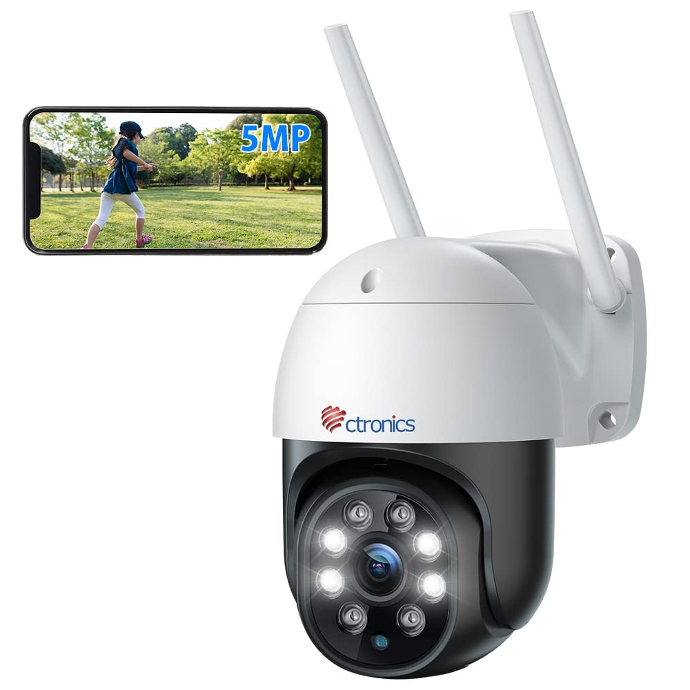 Telecamera Esterno 5MP WiFi 5G PTZ | Protezione 360° Famiglia