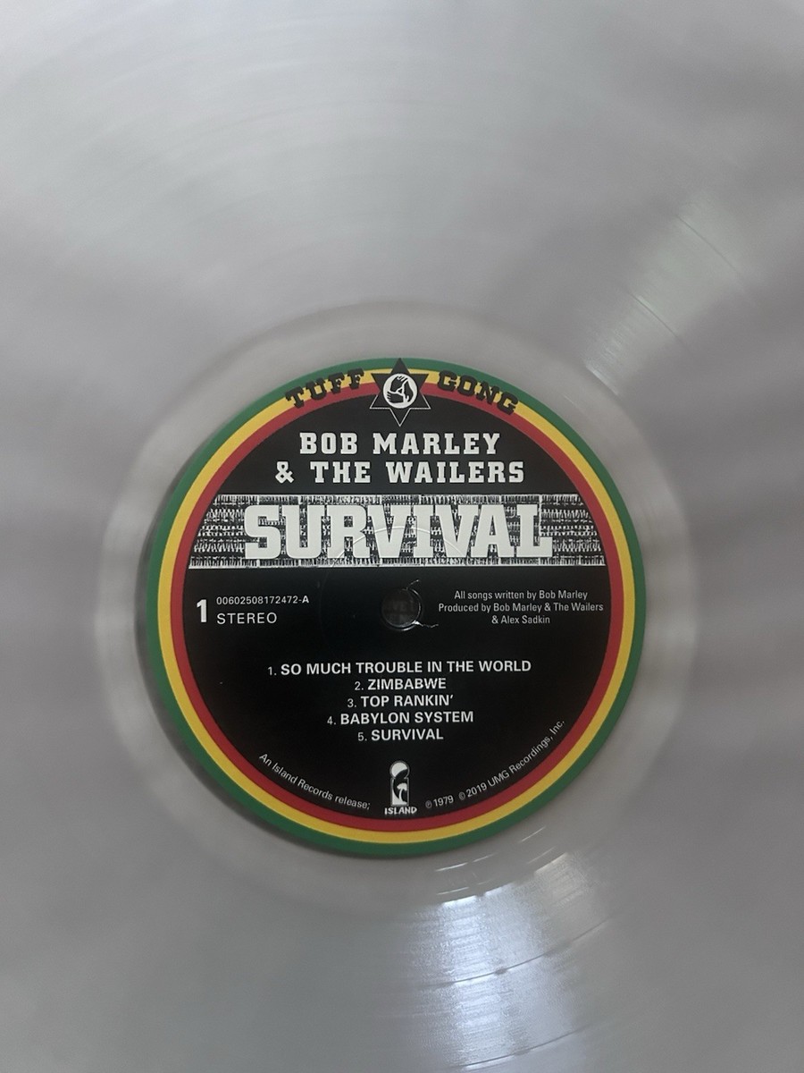 Bob Marley - SURVIVAL ジャマイカ初回カラーvinyl Bob Marley & The Wailers Survival 40th Anniversary Clear Vinyl
