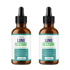(2 Pack) Lung Restore Drops Supports Healthy Lungs LungRestore (60 Servings)