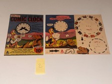 Oscar and Friday's Comic Clock Captain Marvel Cardboard Toy Circa 1940s