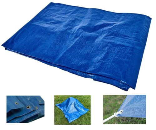 Tarpaulin Ground Sheet Sheets Waterproof Heavy Duty Tarp Canopy Tent Camping Mat - Picture 1 of 12
