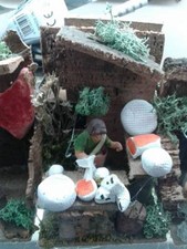 pastori in movimento 5/6 cm salumiere terracotta presepe crib shepherd gia 