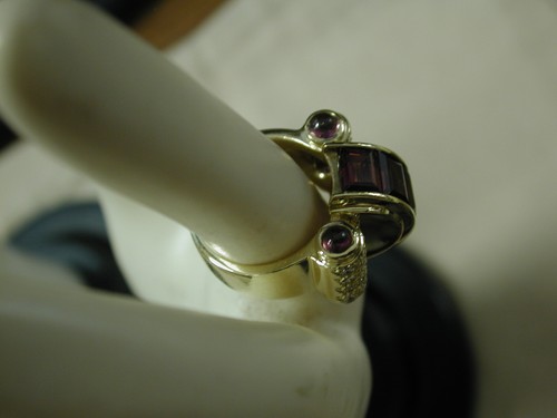 Steven LAGOS Vintage 18KT Rodolita Granate Diamante 6 Quilate + Art Déco Estilo - Imagen 13 de 16