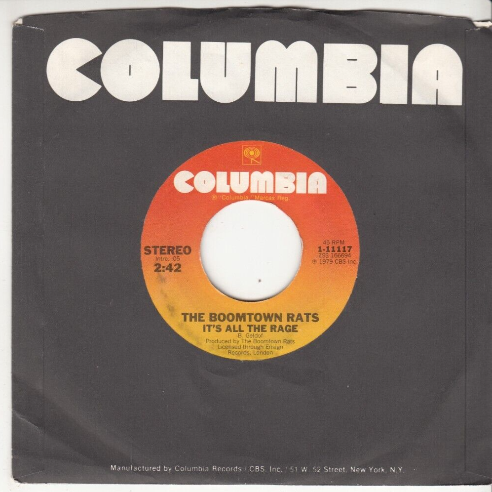 THE BOOMTOWN RATS - I DON'T LIKE MONDAYS - ORIGINAL COLUMBIA