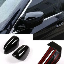 Gloss Black ABS Side Rearview Mirror Caps Cover For BMW 3 5 7 Series 6GT G20 G30