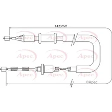 Apec Brake Cable CAB1306 Fits Renault - Built to OE Specifications & Quality