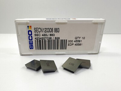 SECO SEC 422J SECN120308 New Carbide Inserts 45581 Grade 883 4pcs