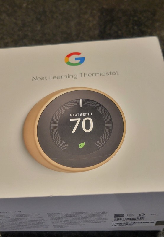 Google Nest 3rd Generation Learning Thermostat w/Base White T3017US A+