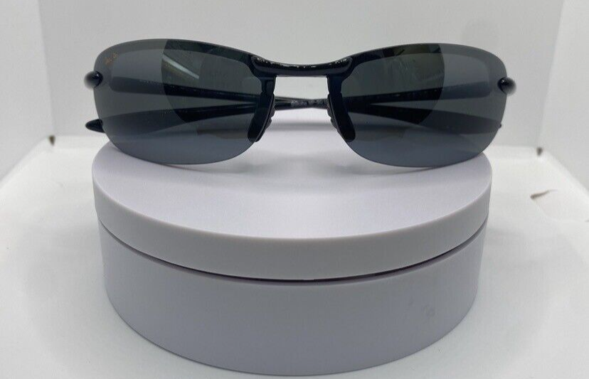 NEW Maui Jim Makaha Neutral Gray Lens/ Gloss Black Women display picture 2