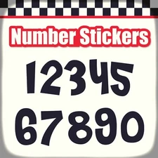 3, 4, 5, 6, 7, 8 inch Black Number Stickers Die Cut Custom 3 Digit 3 pcs 1113S