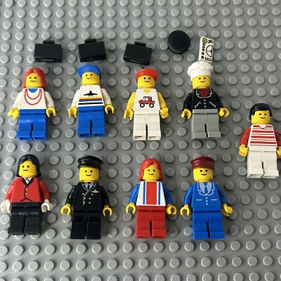 LEGO 6399 Airport Shuttle Monorail Minifigure Bundle Vintage Town Rare  Classic UK