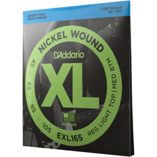 D'Addario EXL165 Custom Light, Nickel Wound Bass Strings, 45-105