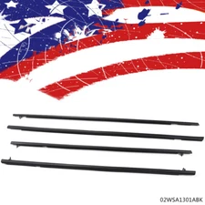 4X Car Window Moulding Trim Weatherstrips Seal Fit For 06-2011 Honda Civic Sedan