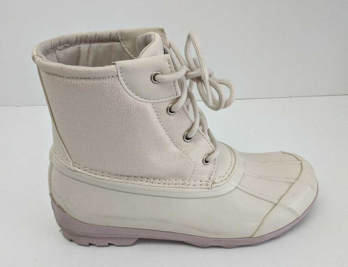 Sperry Port Rain Boots, Oat, Big Kids M