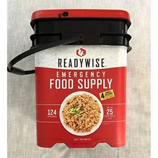 READYWISE - Emergency Food Supply, 124 Servings, 1 Bucket, Freeze-Dried, MRE,