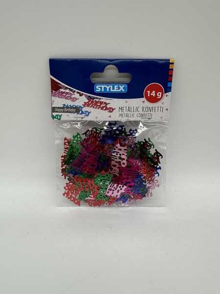 Stylex Konfetti Happy Birthday Metallic Party Tisch Streudeko Bunt 14G-image