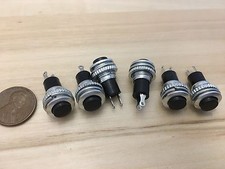 6 Piece Black Momentary PUSH BUTTON SWITCH normally open 10mm on off DS-316 C21