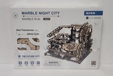 ROKR Mechanical Jigsaw Marble Night City Wooden 3D Puzzle Marble Run - Sealed