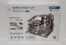 ROKR Mechanical Jigsaw Marble Night City Wooden 3D Puzzle Marble Run - Sealed