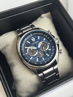 New! Citizen Eco-Drive Watch CA4560-81L Chronograph Blue Dial