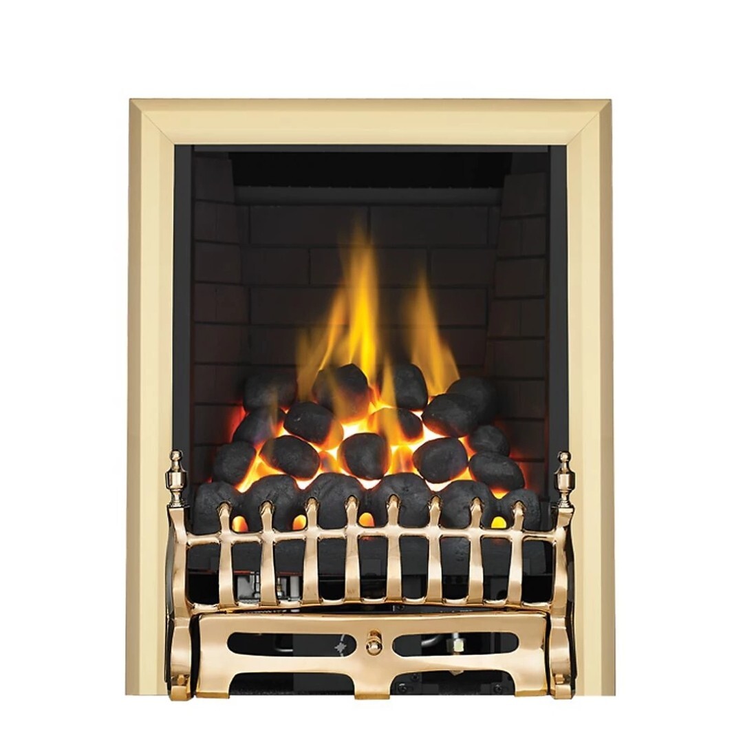 Focal Point Blenheim full depth Brass effect Manual control Gas Fire | eBay