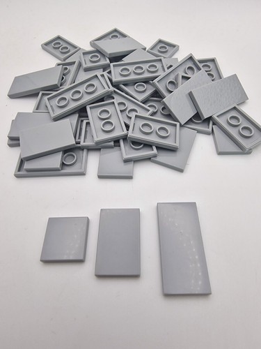 LEGO *NEW* TILES Genuine Flat Detailing Smooth Bundles 2X2 2X3 2X4 X50 Pieces - Picture 13 of 30