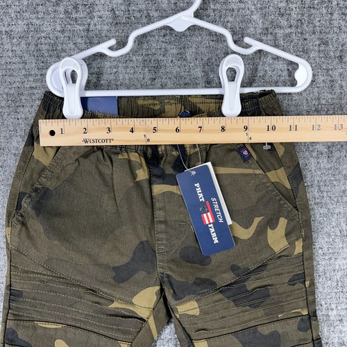 Phat Farm Shorts Boys 6 Green Camo Stretch Waist Youth Designer Military - Picture 4 of 7