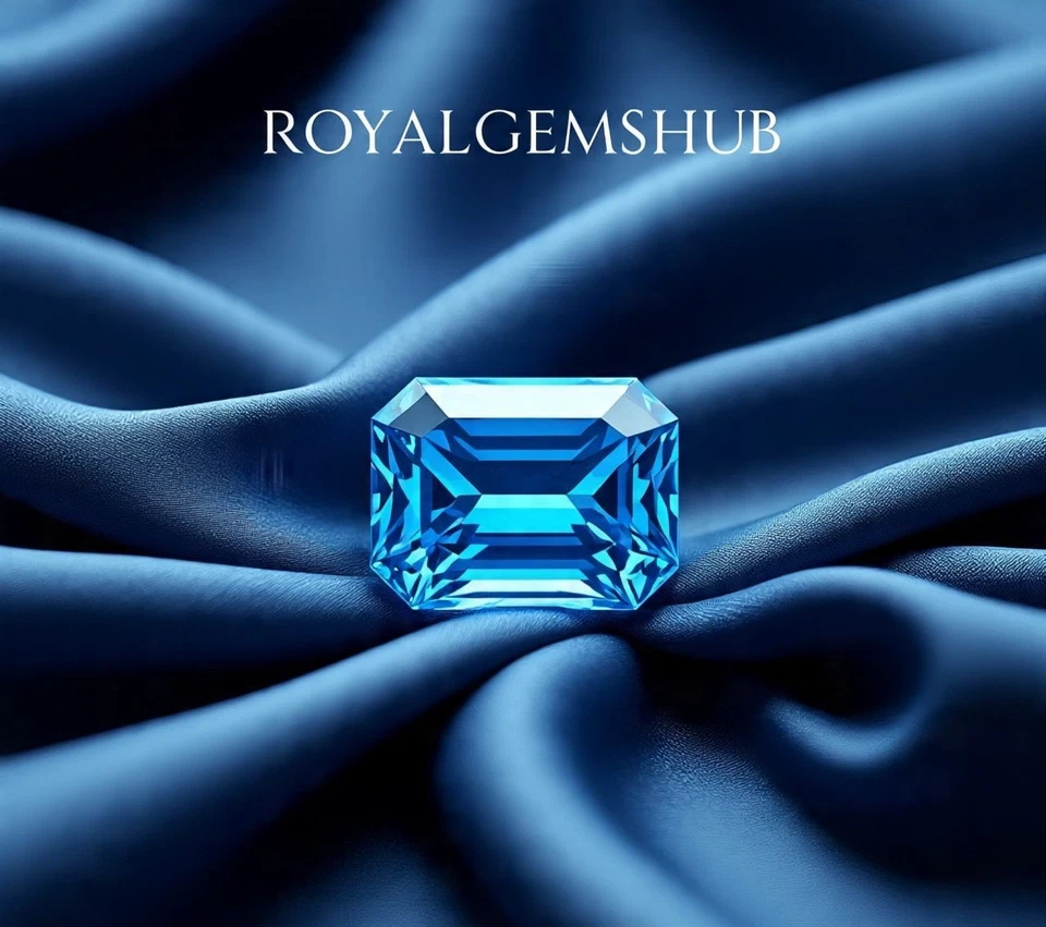 Сертифицированный AAA+ 3 карата натуральный изумруд огранки синий цвет бриллиант класса D VVS1 - Изображение 3 из 4