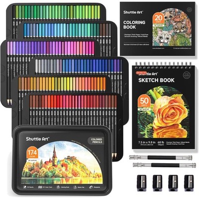 Buntstifte Set 174 Farben Künstler Malset Skizzenbuch Farbnummern