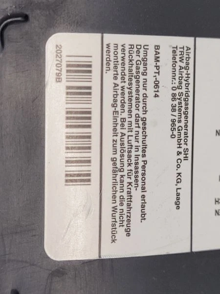 2005-13 CHEVROLET CORVETTE RH RIGHT SIDE Air Bag  - Imagem 4 de 4