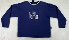 Vintage Fishbone Spellout Mens Size Large Skate Crewneck Logo Streetwear Grunge