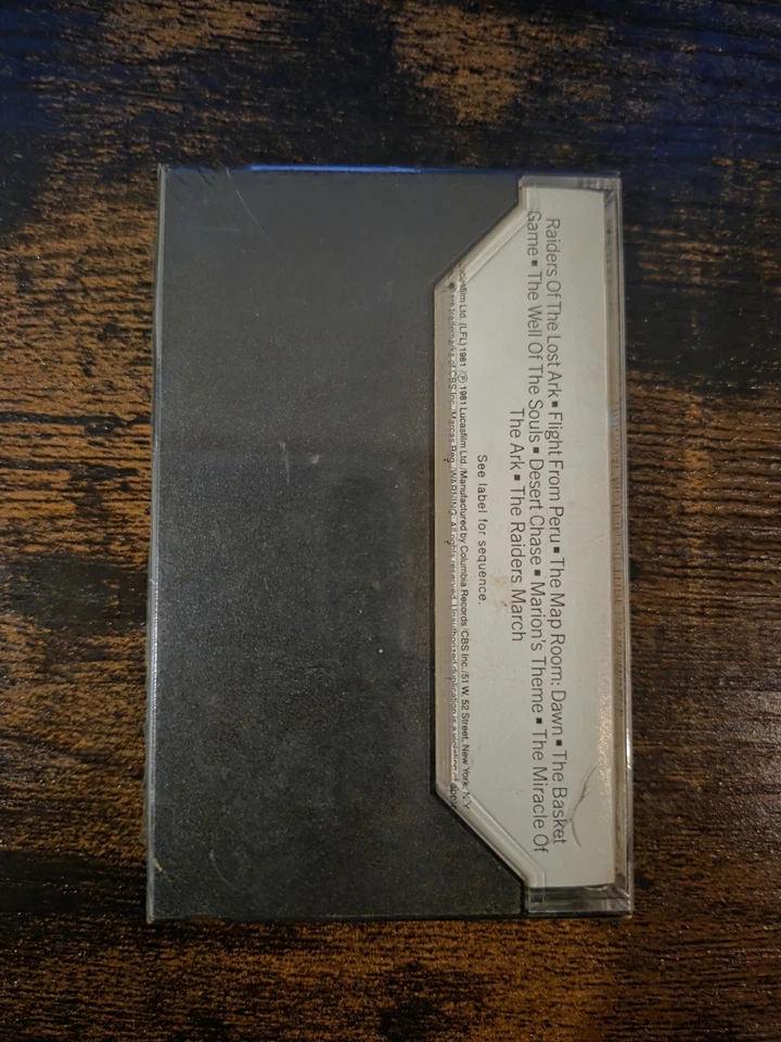 Indiana Jones Raiders of the Lost Ark Soundtrack Cassette Tape Brand New Sealed - Image 3 of 4