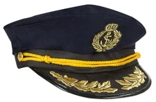 Forum Novelties Unisex Adult Teen Yacht Captain's Hat Costume Headwear, Blue,...