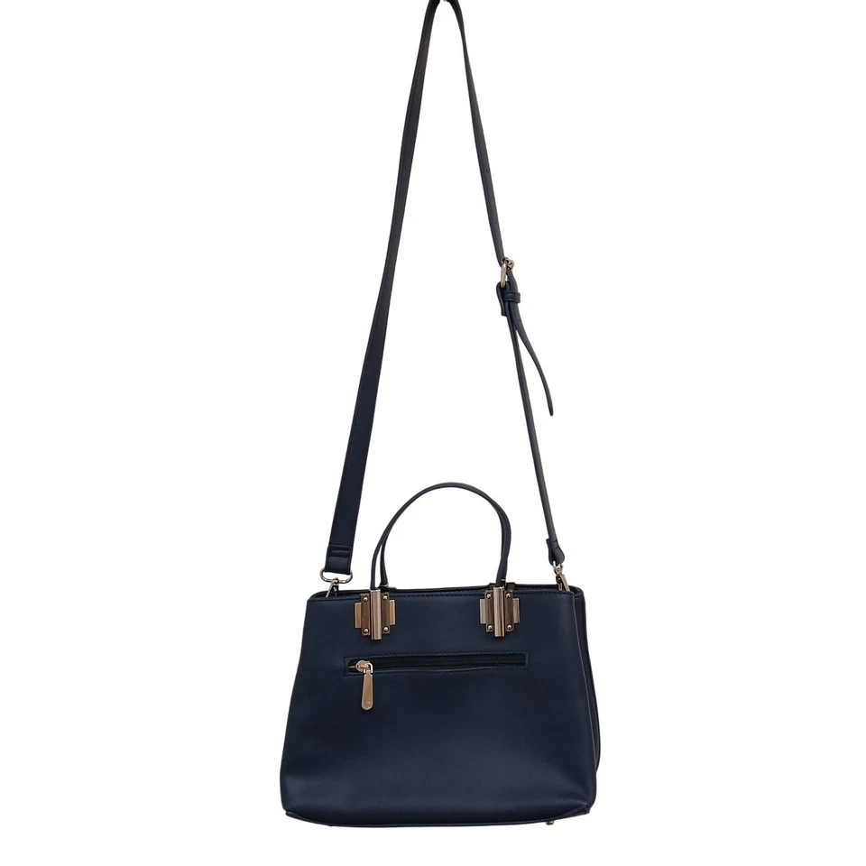 Bolsa tiracolo azul marinho prata acento média charmosa Charlie - Imagem 2 de 4
