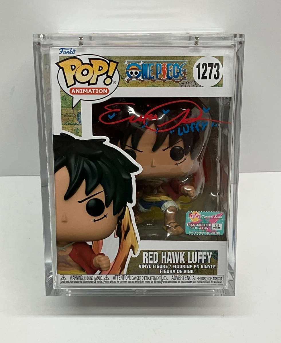 RED HAWK LUFFY 1273 One Piece ERICA SCHROEDER Signed Funko Pop JSA