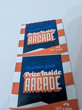 Rare DOUBLE Original Cracker Jack Prize Inside Arcade Stickers. DOUBLE