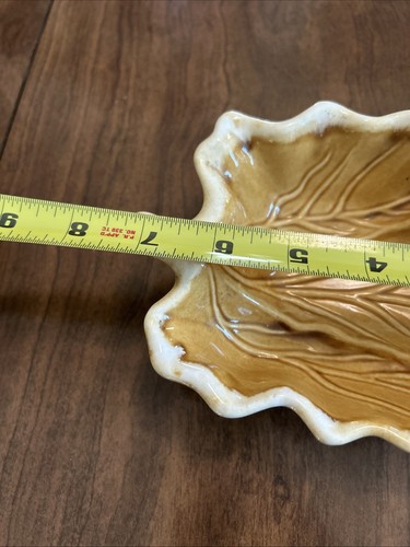 Hull Pottery Oven Proof Butterscotch Dripped Glazed Nut Dish - Picture 9 of 10