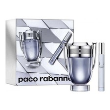 Image of PACO RABANNE INVICTUS GIFT SET EDT SPRAY 100ML + 20ML | NEW & SEALED | FREE P&P