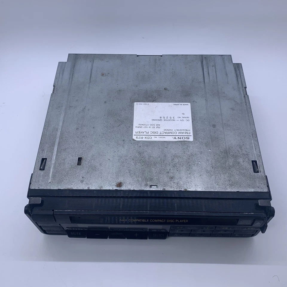 VTG Rare 80s Sony Car Audio CD Player CDX-R79 PLL Sythesizer Stereo Receiver - Image 3 of 4