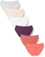 Essentials 6 Pack Womens Cotton Bikini Knickers Briefs UK 20 Multipack Ladies