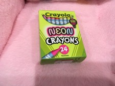 Crayola Neon Crayons 24 Count Special Effect Some Glow in Black Light