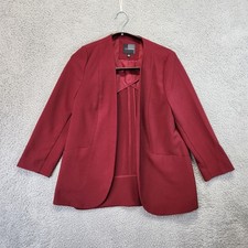 The Limited Women's Red Blazer Jacket Size S Open Front Unlined Business Casual