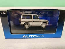 AutoArt Mercedes Benz G Wagon SWB 1/43 Diecast Model Car Silver Collectible