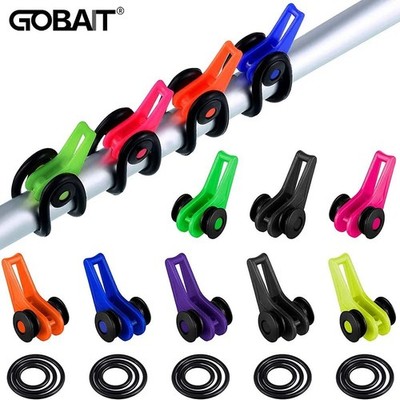 10PCS Fishing Bait Keeper Mixed Colors Hook Ring Lure Holder for Rod Jig