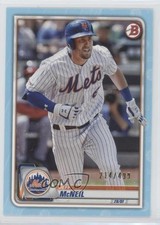 2020 Bowman Sky Blue 214/499 Jeff McNeil #77 6h5