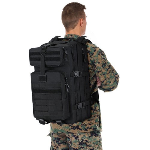 45L Military Tactical Backpack Molle Army Rucksack Assault Pack Men Hiking Bag - Picture 9 of 19